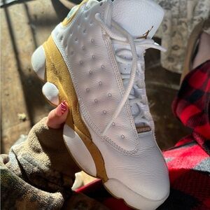 Kids White and Gold Sneakers